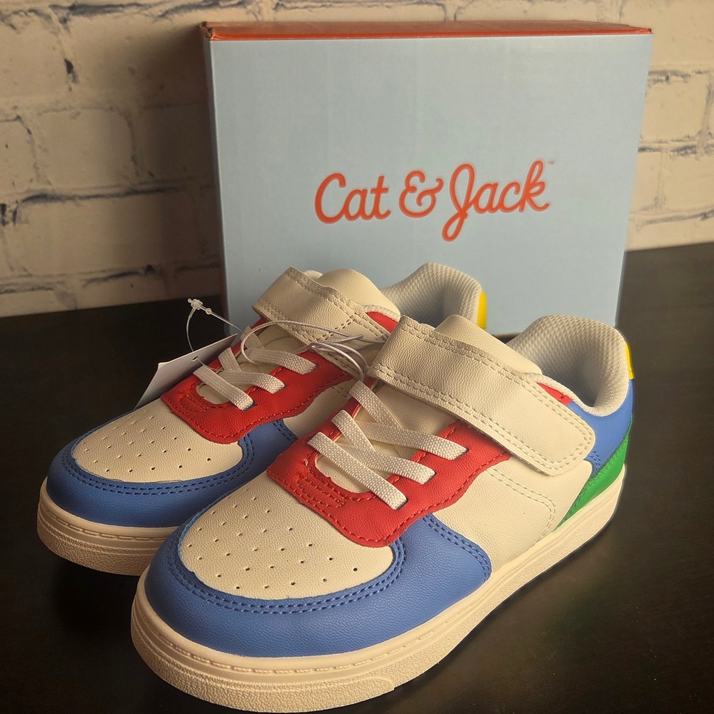 Cat & Jack Jaid Kids Multicolored Low Top Sneakers Size 12 New 093040305